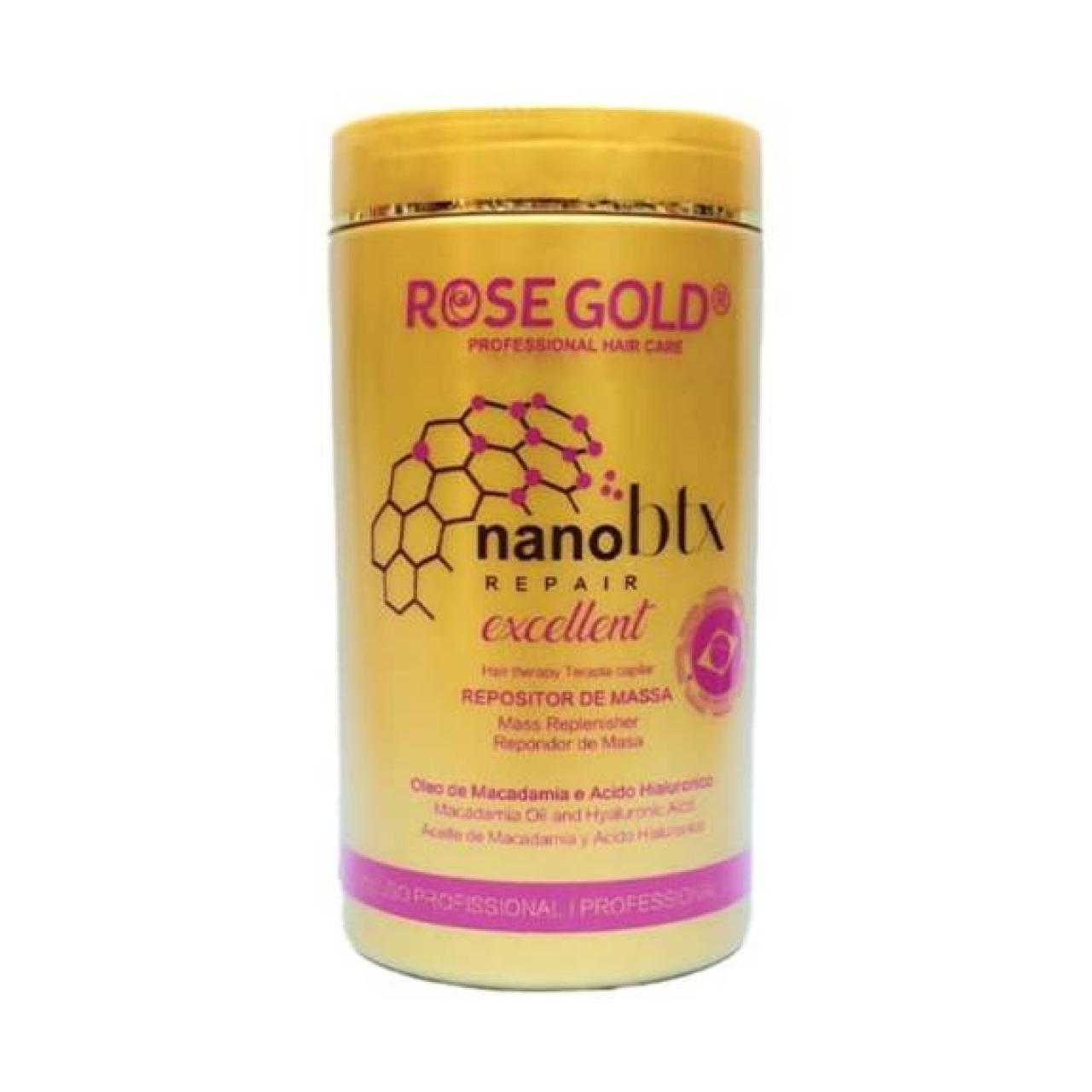 نانو بوتاکس مو رزگلد طلایی مدل Excellent حجم 1100 میلی لیتر