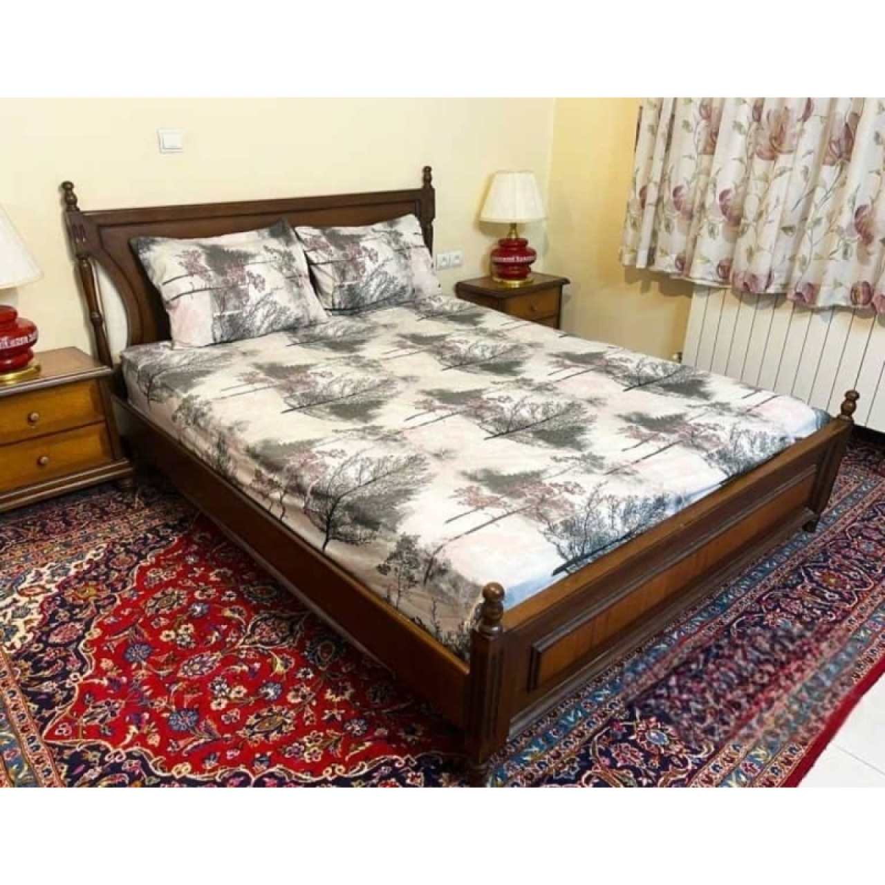 روتختی دونفره ترک طرح راش 180*200 سانتی‌متر