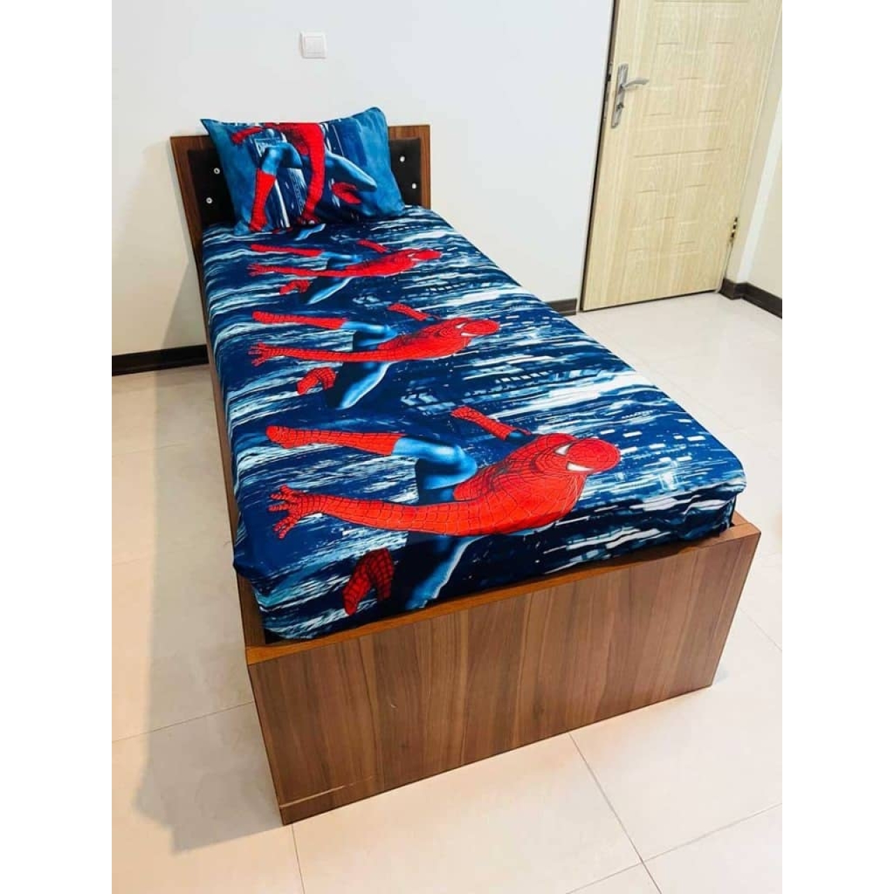روتختی کشدار پسرانه مردعنکبوتی سایز 90*200 سانتی‌متر