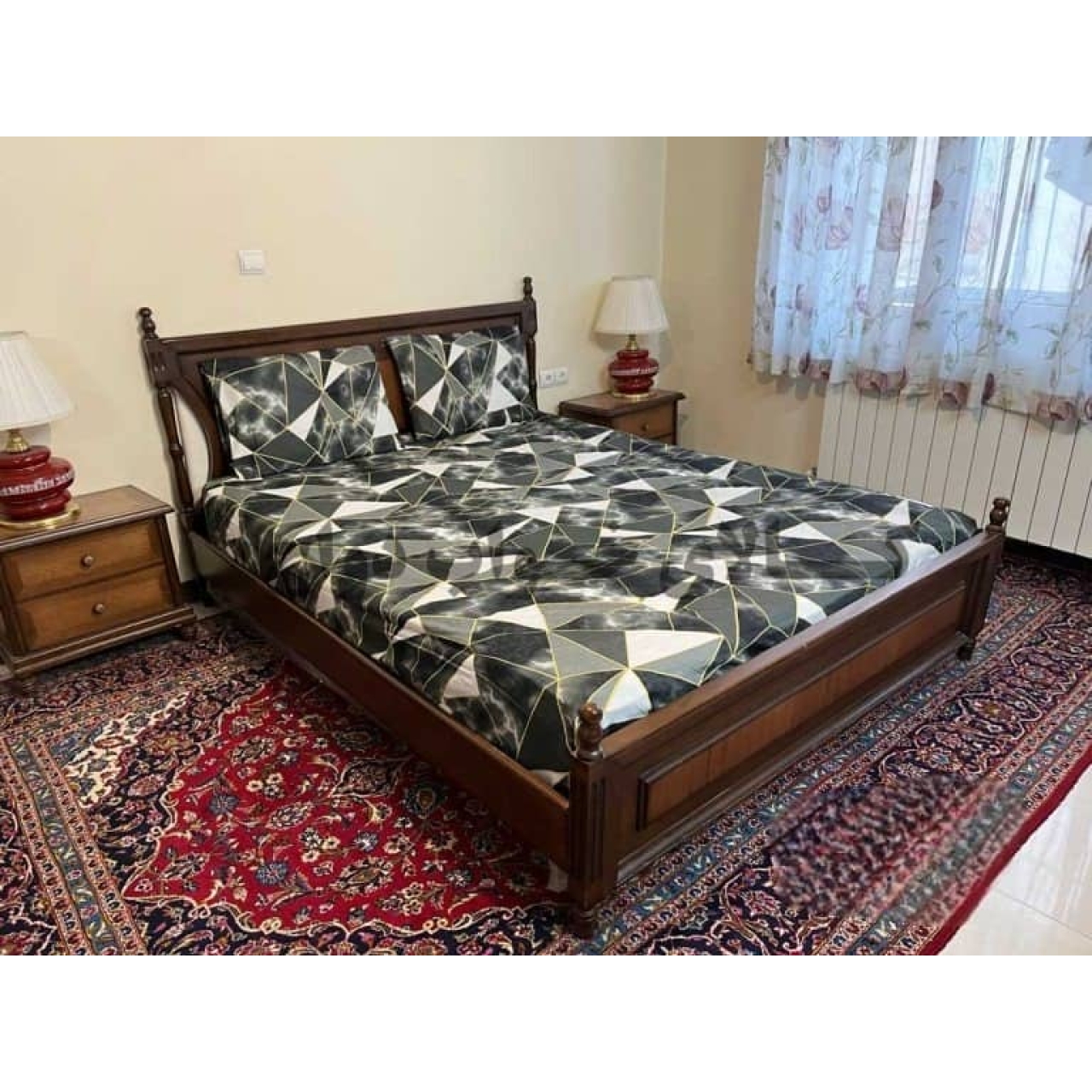روتختی کشدار تخت دونفره طرح ترک مدل کندو 180*200 سانتی‌متر