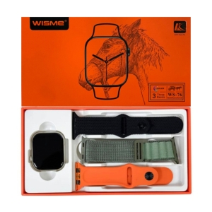 ساعت هوشمند سری 9 ویسمی wisme مدل WS-76 با 3 بند سیلیکون و پارچه ای