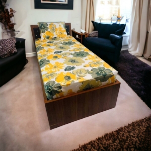 سرویس ملحفه کشدار چه شیک مدل آفتابگردان تک نفره سایز 200*120 سانتی متر