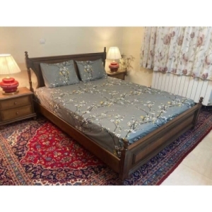 روتختی کشدار تخت دونفره طرح ترک مدل زنبق 180*200 سانتی‌