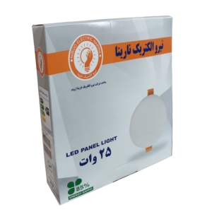 پنل فول لایت 25 وات توکار فنر متحرک نیرو الکتریک نارینا