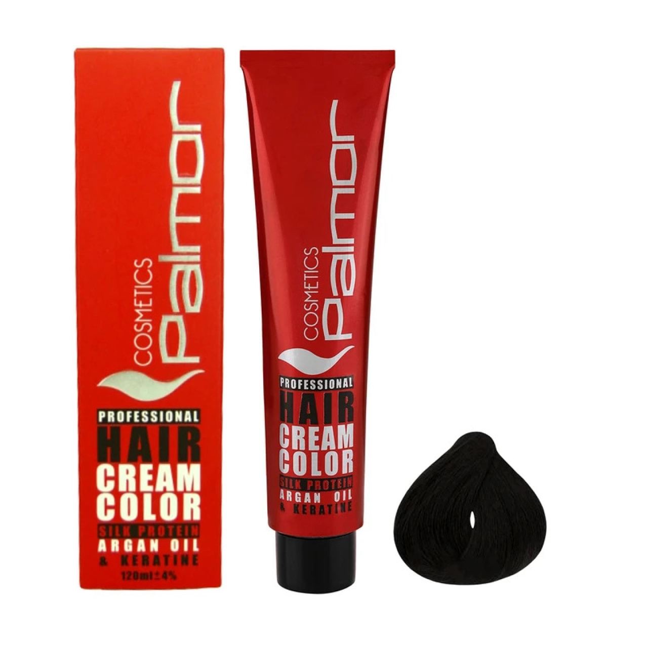 رنگ مو پالمور شماره 1.0 حجم 120 میلی لیتر رنگ مشکی