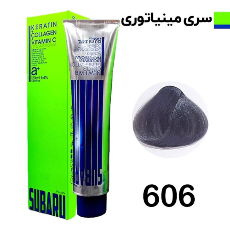 رنگ مو سوبارو شماره 606 رنگ نقره ای مینیاتوری حجم 120 میلی لیتر