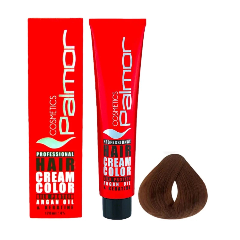 رنگ مو پالمور شماره 6.65 حجم 120 میلی لیتر رنگ بلوند تنباکویی تیره