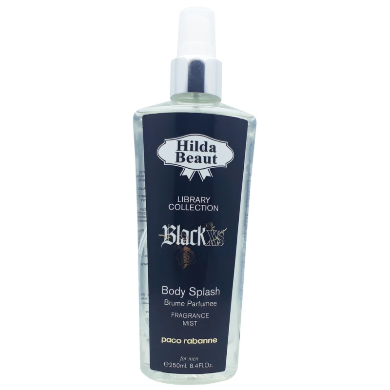 بادی اسپلش مردانه هیلدا بیوت مدل BLACK XS حجم 250 میلی‌لیتر
