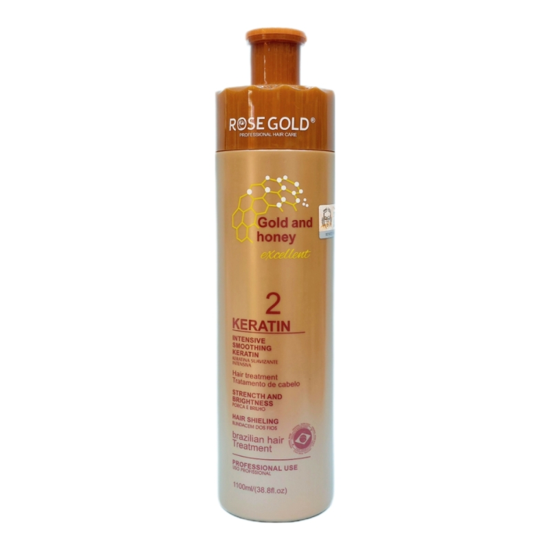 کراتین مو رزگلد مدل GOLD AND HONEY حجم 1100 میلی لیتر