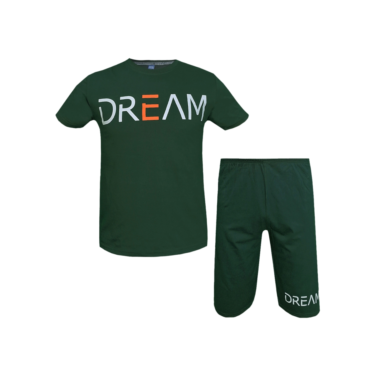 ست تیشرت و شلوارک مردانه طرح Dream کد 1565 رنگ سدری