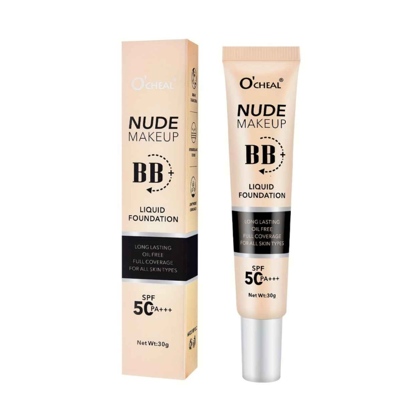 بی بی کرم O'CHEAL مدل NUDE MAKE UP فول کاور و ضد آب رنگ01 بژ روشن وزن 30 گرم