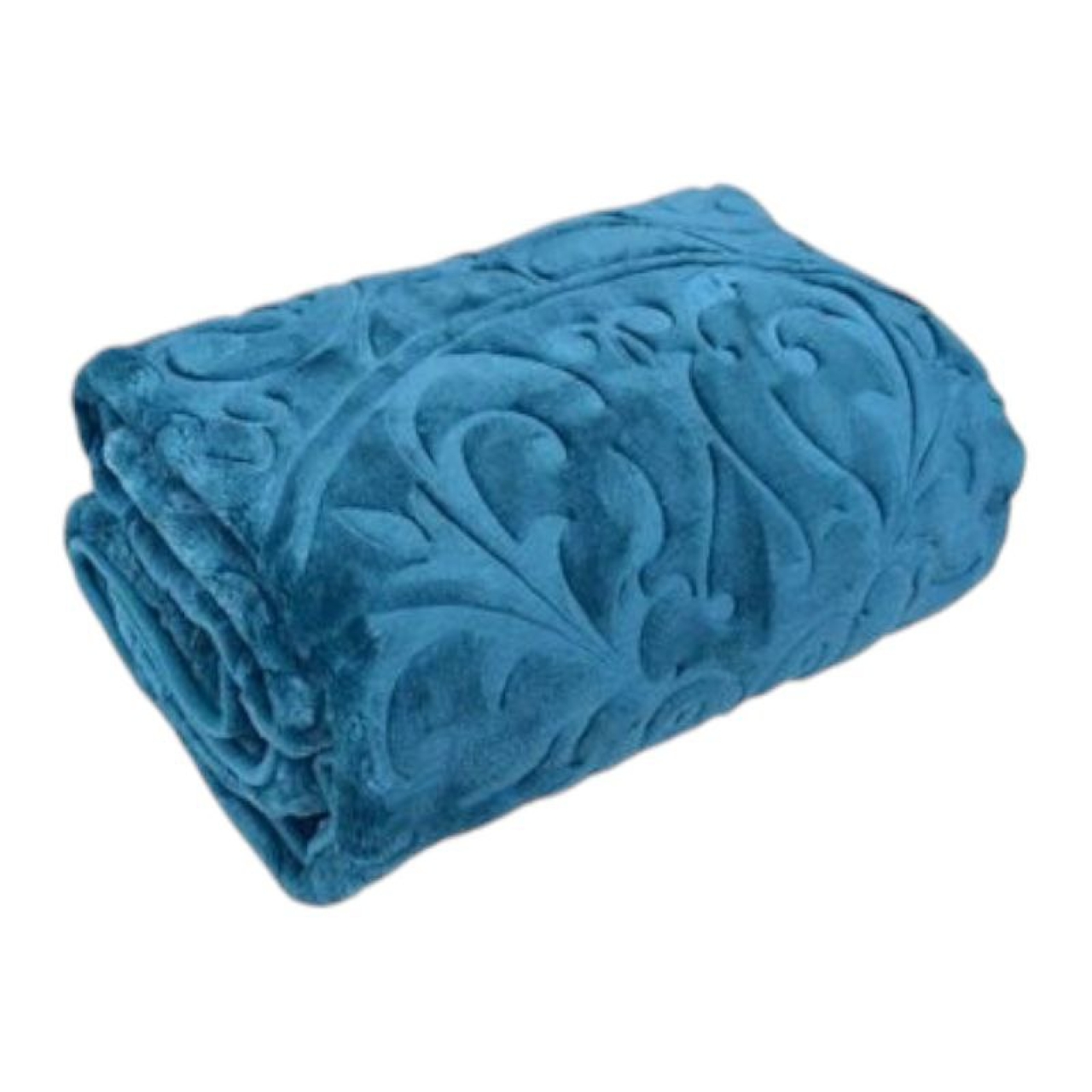 پتو گلبافت دونفره گل برجسته تک رنگ سایز 200*220 سانتی متر
