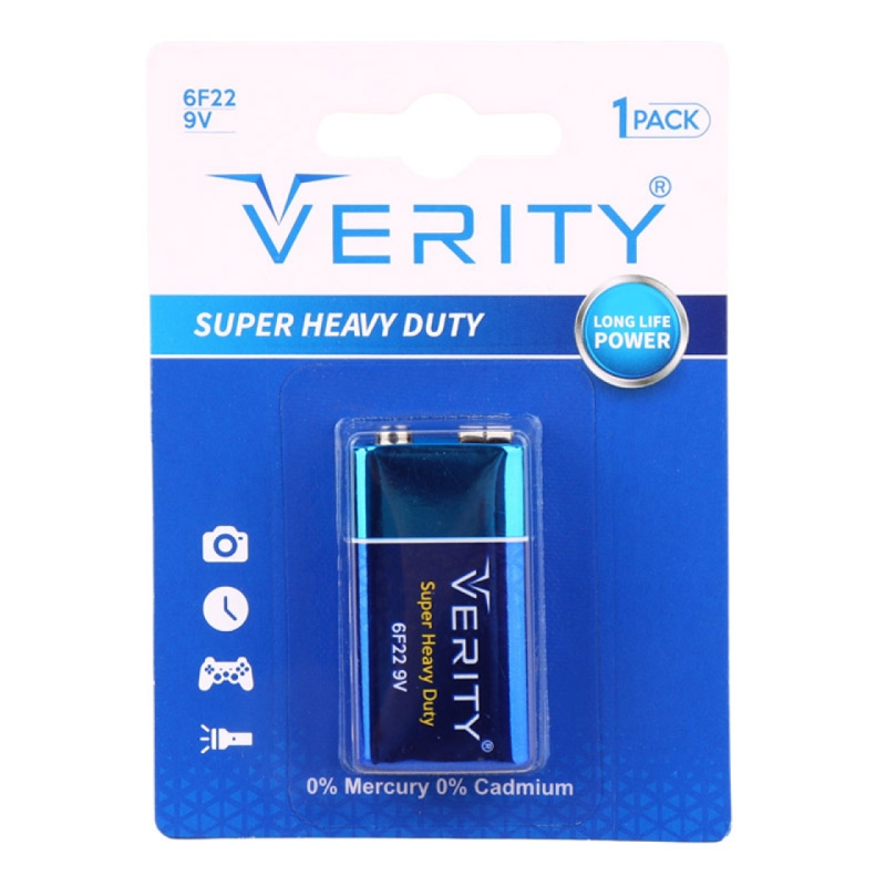 باتری کتابی وریتی مدل Super Heavy Duty 6F22 9V