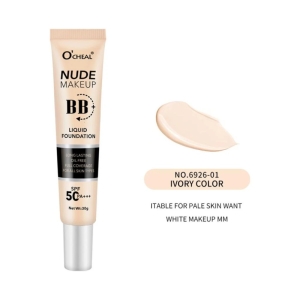 بی بی کرم O'CHEAL مدل NUDE MAKE UP فول کاور و ضد آب رنگ01 بژ روشن وزن 30 گرم