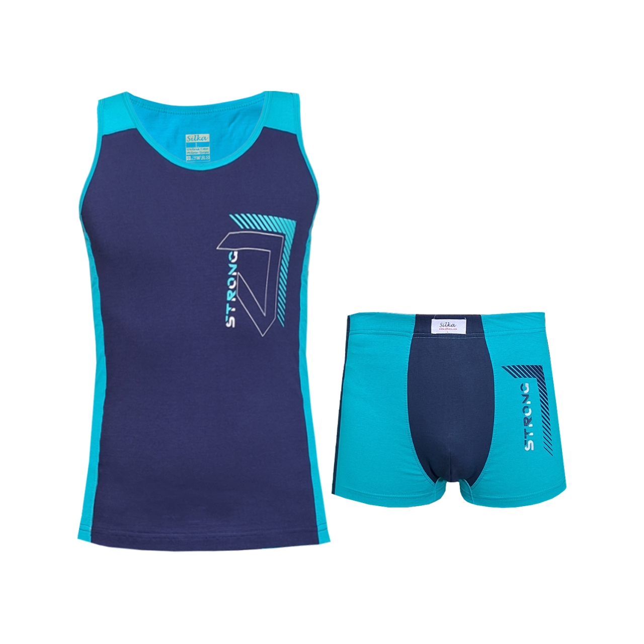 ست شورت و زیرپوش مردانه سیلکا مدل هوگو کد 1572