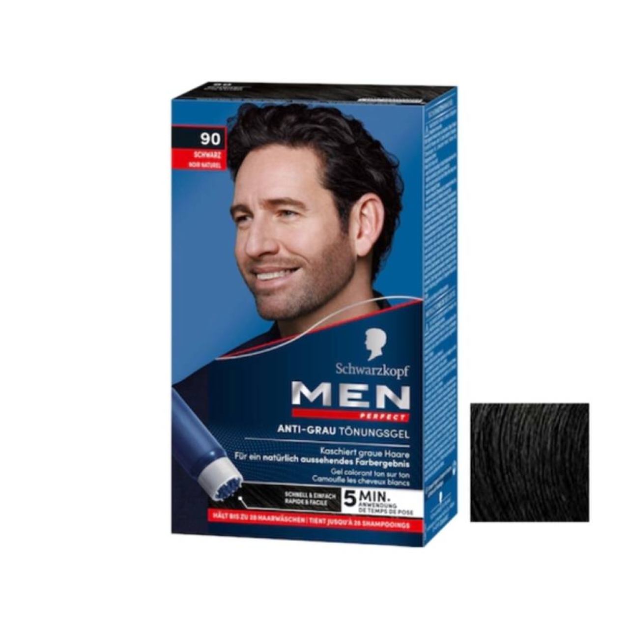 کیت رنگ مو مردانه شوارزکوف سری Men Perfect شماره 90 رنگ مشکی