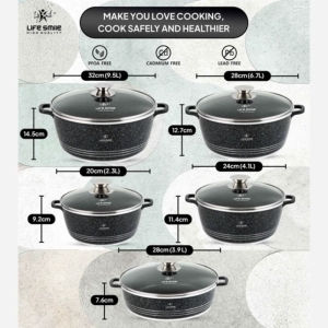 سرویس قابلمه 10 پارچه لایف اسمایل مدل  10-LIFEP7