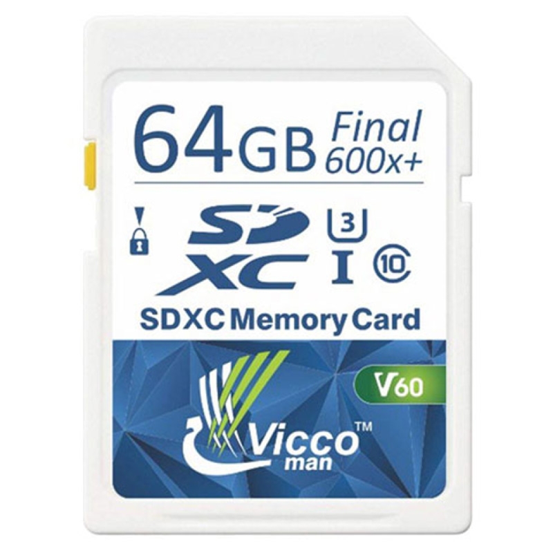 کارت حافظه SD ویکو من مدل کلاس 10 استاندارد UHS-I U3 سرعت90MBps - Final 600X Plus V60 ظرفیت 64 گیگابایت