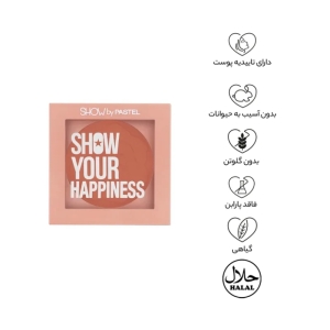 رژگونه پاستل مدل HAPPINESS شماره 205 حجم 4.2 گرمی