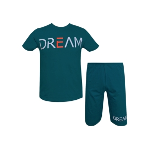 ست تیشرت و شلوارک مردانه طرح Dream کد 1565 رنگ سبز