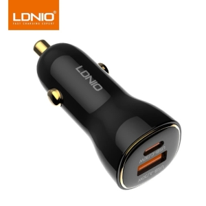 شارژر فندکی 60 وات الدینیو مدل C103 به همراه کابل USB-C