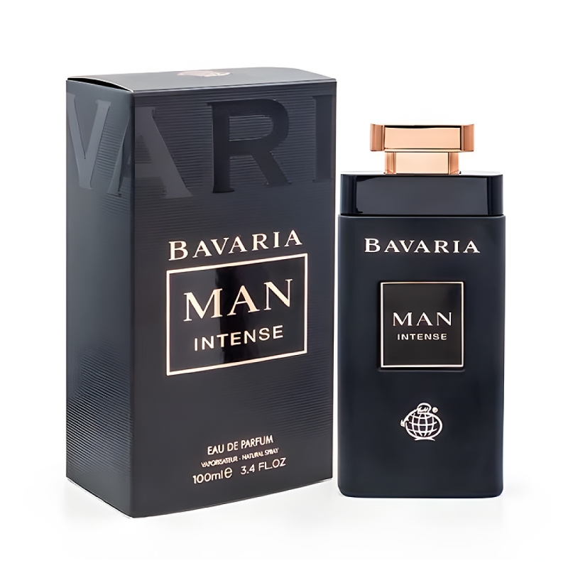 عطر ادکلن مردانه فراگرنس ورد مدل باواریا من اینتنس رایحه بولگاری من این بلک حجم 100 میل