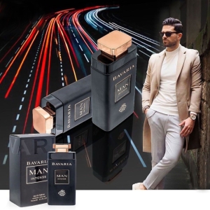 عطر ادکلن مردانه فراگرنس ورد مدل باواریا من اینتنس رایحه بولگاری من این بلک حجم 100 میل