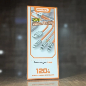 کابل تبدیل usb به lighting_Type_c -micro usb تبدیل ۱ به ۳ سیلیکونی 