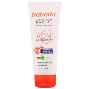 کرم ضد آفتاب بدون رنگ باباریا Spf50 مدل ADN مناسب انواع پوست حجم 75 میلی لیتر