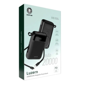پاور بانک وایرلس مگنتی گرین لاین مدل Luzern MagSafe 22.5W 2025 ظرفیت ۲۰۰۰۰ میلی آمپر ساعت