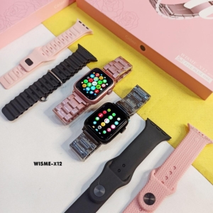 ساعت هوشمند زنانه ویسمی مدل wisme-x12mini با ۵ بند فلزی و سیلیکون