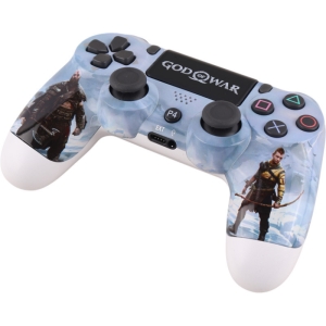 دسته بازی بی سیم Dualshock 4 High Copy درجه یک برند Play x طرح God of War 2025 مناسب برای PS4
