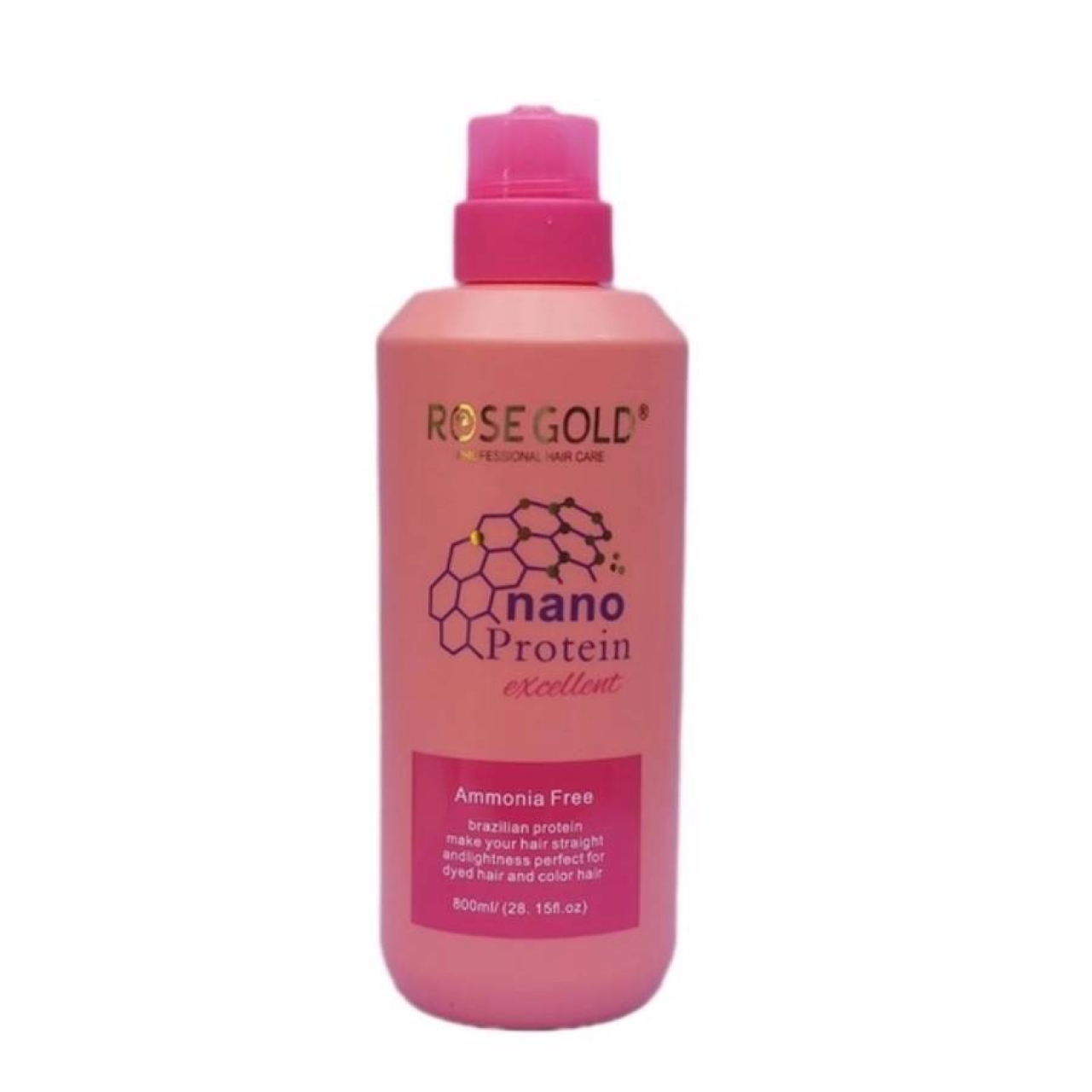 نانو پروتئین ویال دار برند رزگلد rose gold nano protein حجم ۸۰۰ میلی لیتر