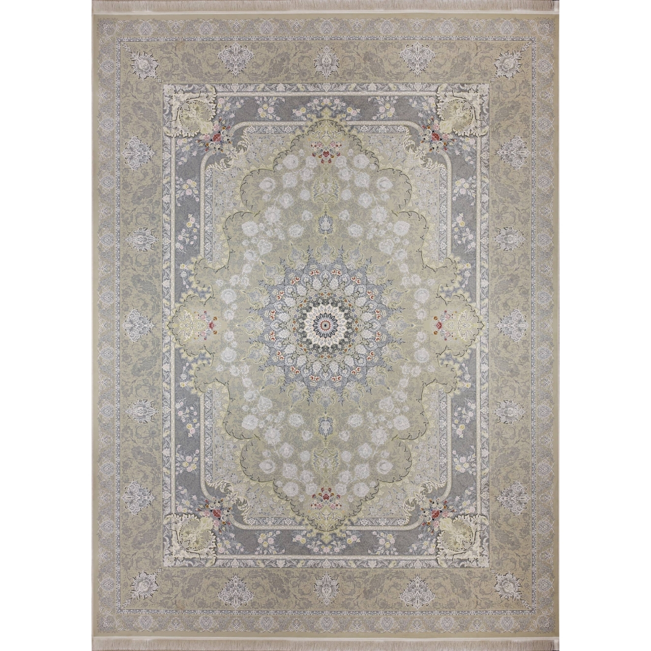 فرش ماشینی خاتم ترمه ای 