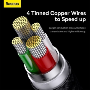 کابل تبدیل USB به لایتنینگ/USB-C/microUSB بیسوس مدل HIGH CURRENT طول 0.6 متر