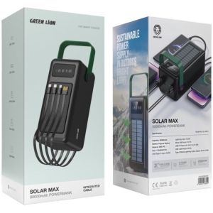 پاوربانک خورشیدی 80000 میلی آمپر گرین لاین مدل GNSLRPB80K - Solar Max