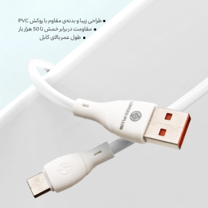 کابل تبدیل USB به USB-C لورزو پلاس مدل C15 طول 1 متر