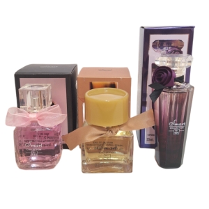 پک اقتصادی سه عددی عطر های زنانه اسمارت کالکشن مدل مون پاریس , مای باربری , لانکوم میدنایت رز حجم 25 میل