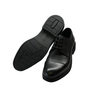 کفش مردانه چرم نعمتی مدل 2020 ناپا بندی مشکی  