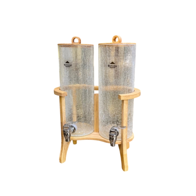 کلمن شیشه ایی دوقلوی دسته دار بتونی مدل النا B45