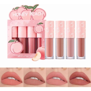 رژ لب مایع دراگون رانی مدل PEACH بسته 4 عددی