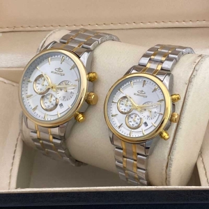 ست ساعت مچی زنانه و مردانه الگانس مدل WS-ENIM6936905 سه موتوره