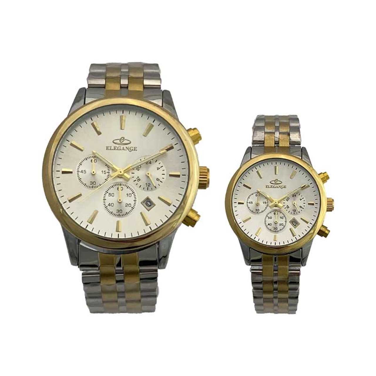 ست ساعت مچی زنانه و مردانه الگانس مدل WS-EMML36903 سه موتوره