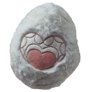 عروسک خرس پولیشی یک متری سفید کف پا قلبی