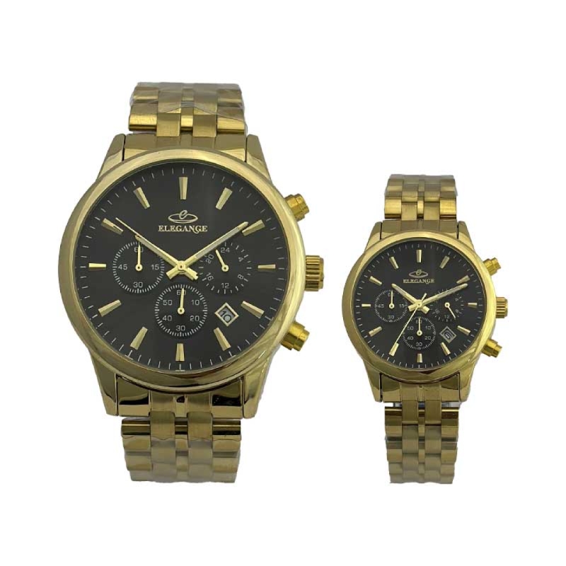 ست ساعت مچی زنانه و مردانه الگانس مدل WS-EMML36902 سه موتوره