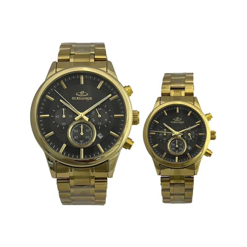 ست ساعت مچی زنانه و مردانه الگانس مدل WS-EDP636905 سه موتوره