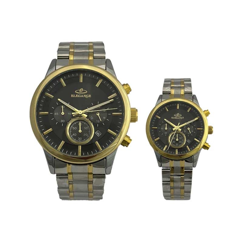 ست ساعت مچی زنانه و مردانه الگانس مدل WS-EDP636904 سه موتوره