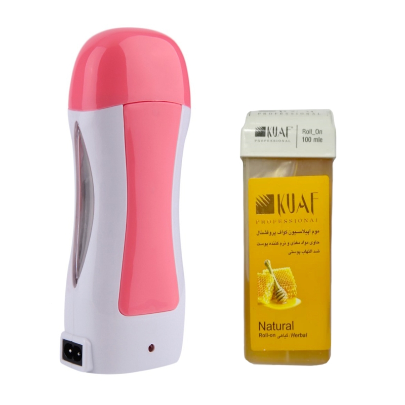 گرم کننده موم لیکر مدل 001 به همراه موم کوآف مدل Honey وزن 100 گرم