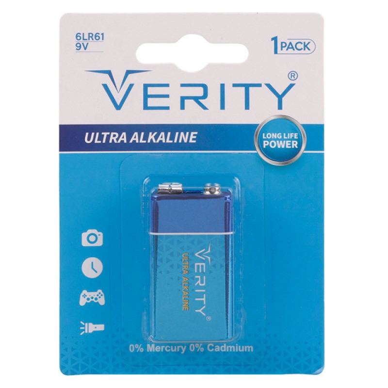 باتری کتابی وریتی مدل Ultra Alkaline Duty 6LR61 9V