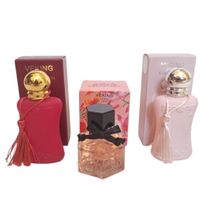 پک اقتصادی سه عددی عطر های زنانه ویکینگ کالکشن مدل مارلی دلینا, مارلی اوریانا,گوچی فلورا صورتی حجم 25 میل